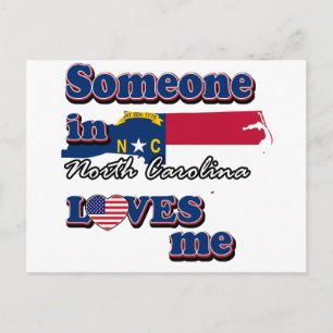 Jemand in North Carolina Lieben mir Postkarte