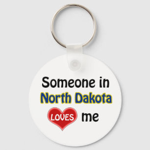 Jemand in North Dakota Lieben mir Schlüsselanhänger