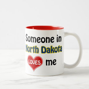 Jemand in North Dakota Lieben mir Zweifarbige Tasse