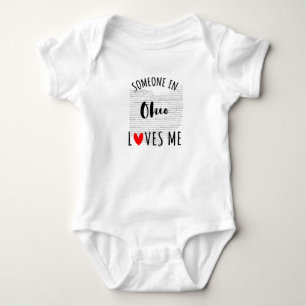 Jemand in Ohio Lieben Me Map Baby Bodysuit Strampler