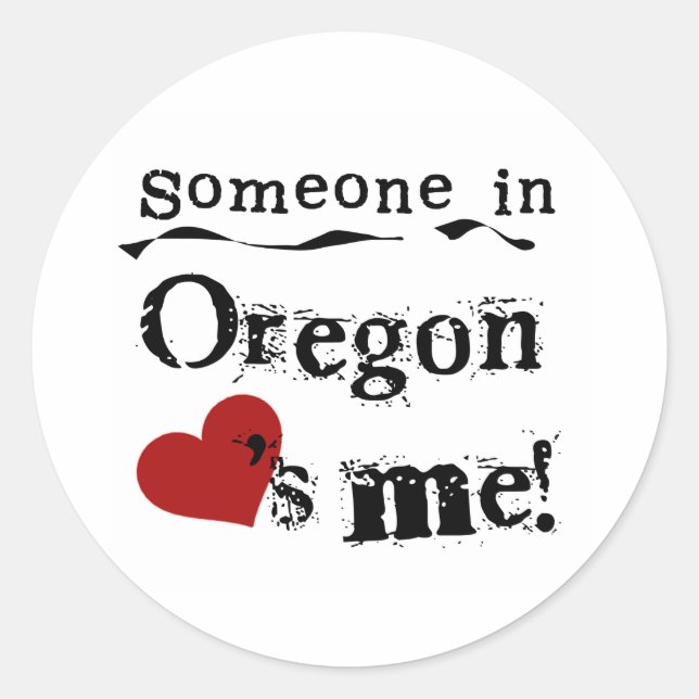 Jemand in Oregon Lieben Runder Aufkleber (Vorderseite)