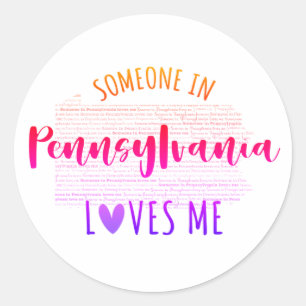 Jemand in Pennsylvania Lieben Runder Aufkleber