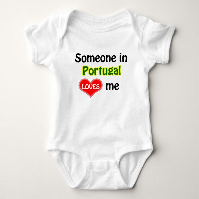 Jemand in Portugal Liebe mir Baby Strampler (Vorderseite)