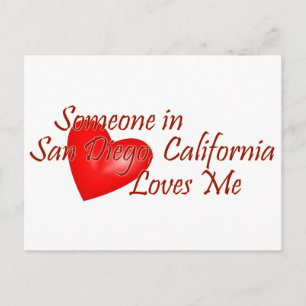 Jemand in San Diego Lieben Postkarte