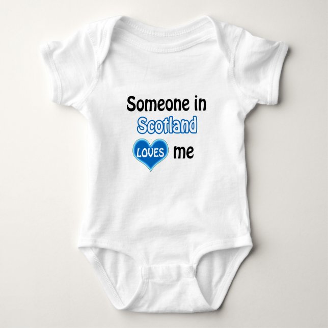 Jemand in Schottland Lieben mir Baby Strampler (Vorderseite)