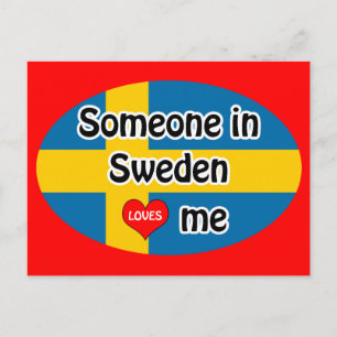 Jemand in Schweden Liebe mir Postkarte
