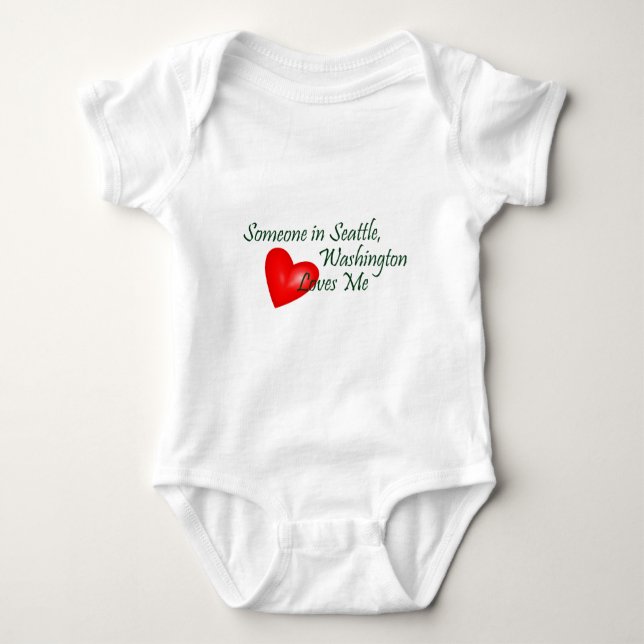 Jemand in Seattle-Lieben ich Baby Strampler (Vorderseite)