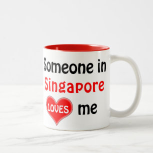 Jemand in Singapur Lieben mir Zweifarbige Tasse