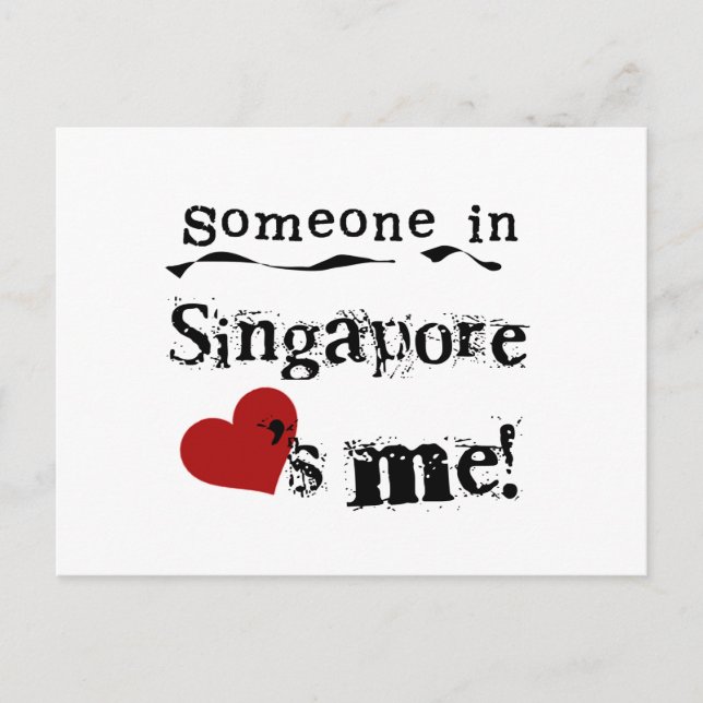 Jemand in Singapur Lieben Postkarte (Vorderseite)