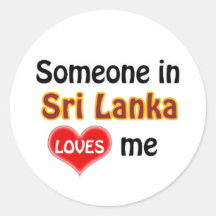 Jemand in Sri Lanka Liebe mir Runder Aufkleber