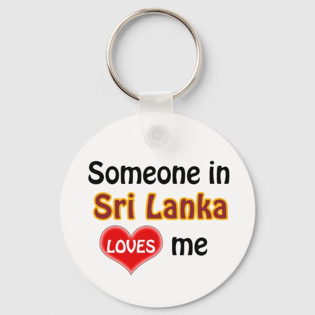 Jemand in Sri Lanka Liebe mir Schlüsselanhänger (Vorderseite)