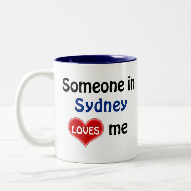 Jemand in Sydney Lieben mir Magnet Zweifarbige Tasse (Links)