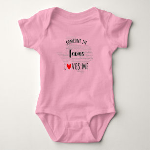 Jemand in Texas Lieben Me Karte Baby Bodysuit Baby Strampler