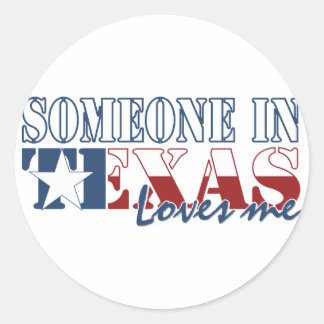 Jemand in Texas Lieben Me Runder Aufkleber