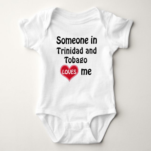Jemand in Trinidad und Tobago Lieben mir Baby Strampler (Vorderseite)