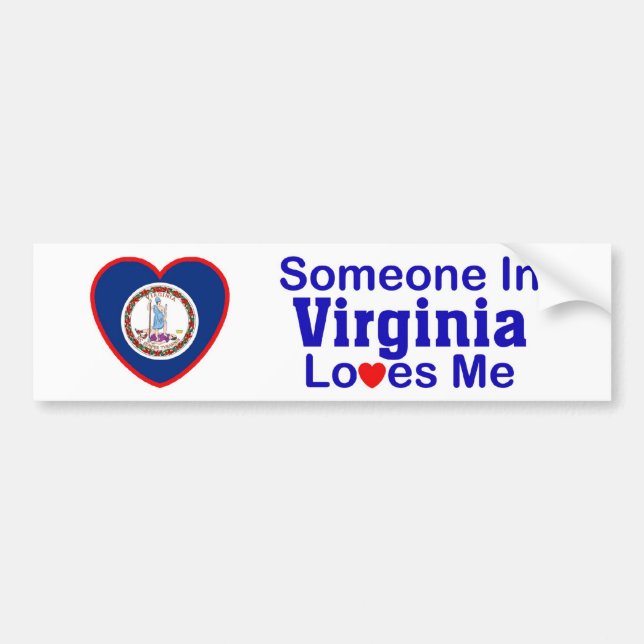 Jemand in Virginia-Lieben ich Autoaufkleber (Vorne)