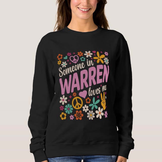 Jemand in Warren-Lieben Sweatshirt (Vorderseite)