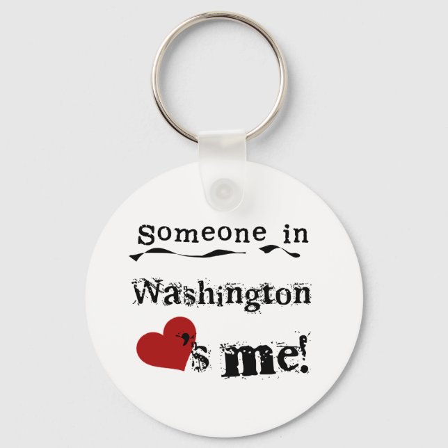 Jemand in Washington Lieben Schlüsselanhänger (Vorderseite)
