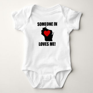 Jemand in Wisconsin-Lieben ich Baby Strampler