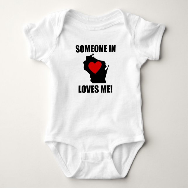 Jemand in Wisconsin-Lieben ich Baby Strampler (Vorderseite)
