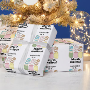 Jemand ist ein Marshmallow Lustiger Lebensmittel-S Geschenkpapier