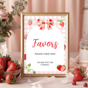 Jemand ist süß wie Beeren Geschenke-Tischschild Poster