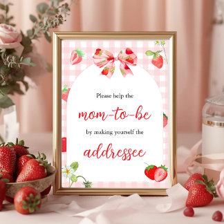 Jemand ist süß wie Beeren | Tischschild für werde Poster