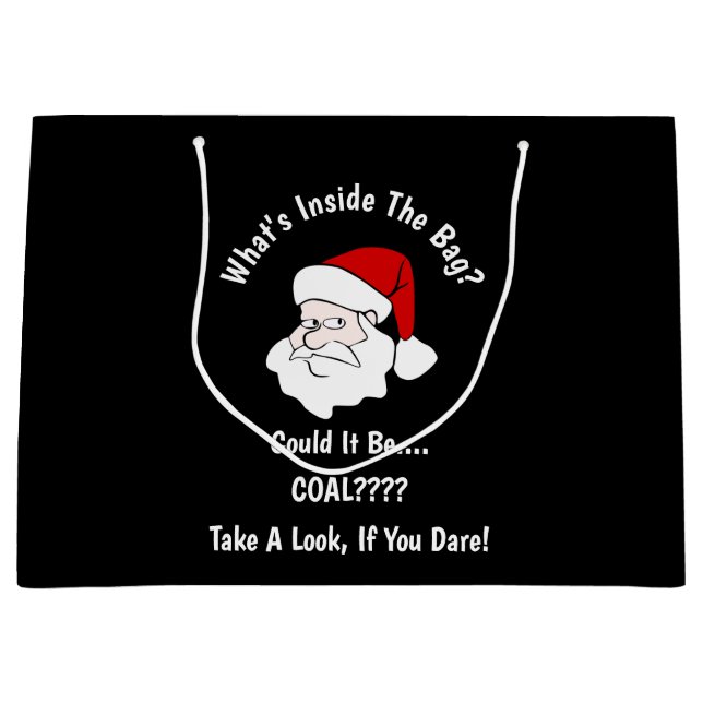 Jemand kocht zu Weihnachten schwarz Große Geschenktüte (Vorderseite)