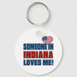 JEMAND LIEBEN MICH IN INDIANA SCHLÜSSELANHÄNGER