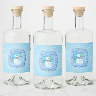 Jemand Lieben Sie emotionaler Schneemann Alkoholflaschenetikett