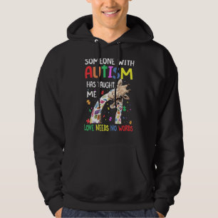 Jemand mit Autismus hat mir beigebracht, Liebe bra Hoodie