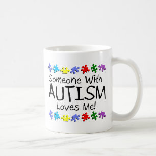 Jemand mit Autismus-Lieben ich Kaffeetasse