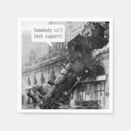 Jemand ruft den technischen Support-Zug Wreck an Serviette