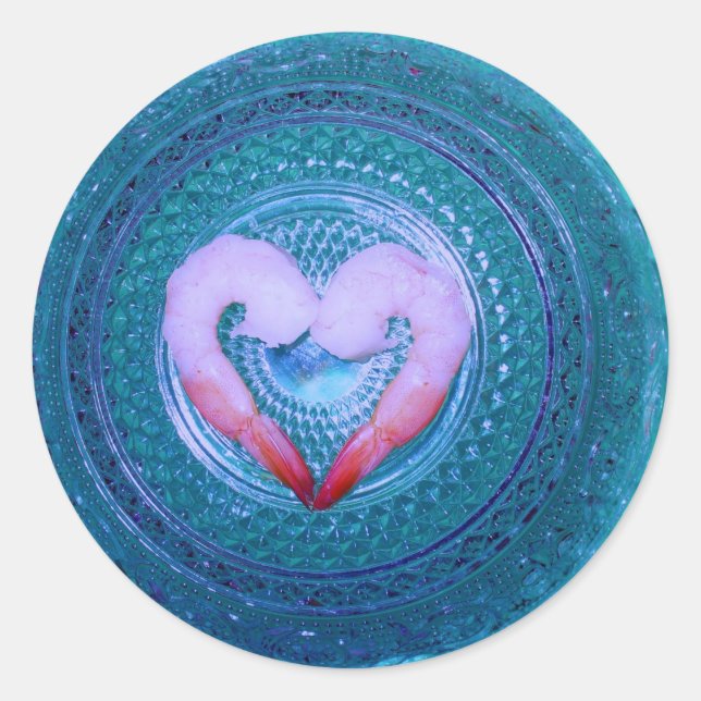 Jemand sagt Shrimp Runder Aufkleber (Vorderseite)