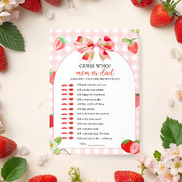 Jemand süß wie Beeren - Babyparty | Errate Wer Einladung