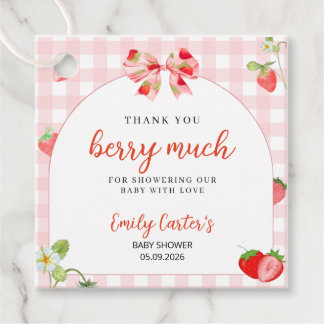 Jemand süßer Berry Baby Shower Einladung Geschenkanhänger