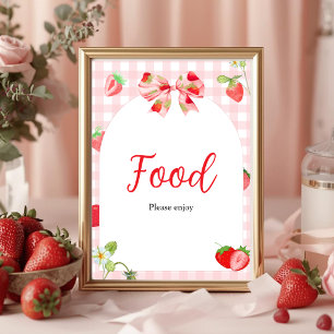 Jemand Süßes Baby Shower Food-Tisch-Schild Poster