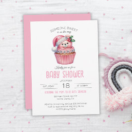 Jemand Süßes ist auf dem Weg Cupcake Babydusche Einladung