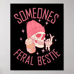 Jemandes wildes Halloween-Skelett-Bestes  Poster