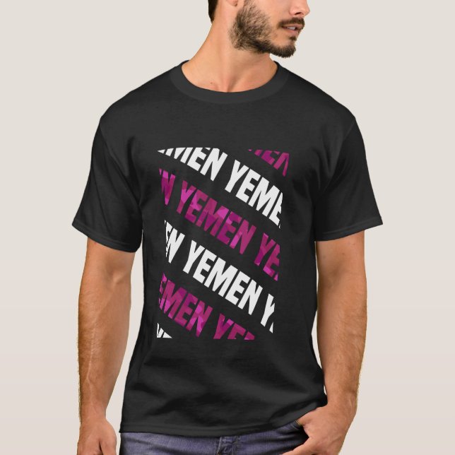 Jemen Camouflage Muster Pink Camouflage T-Shirt (Vorderseite)