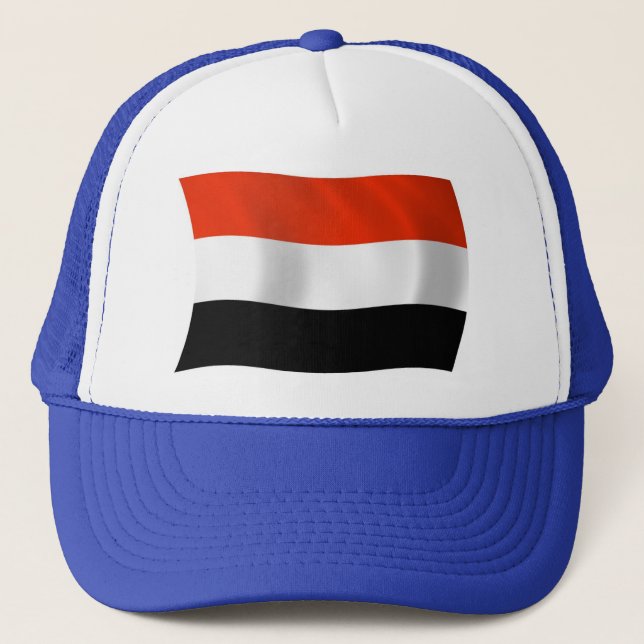 Jemen Flag Hat Truckerkappe (Vorderseite)