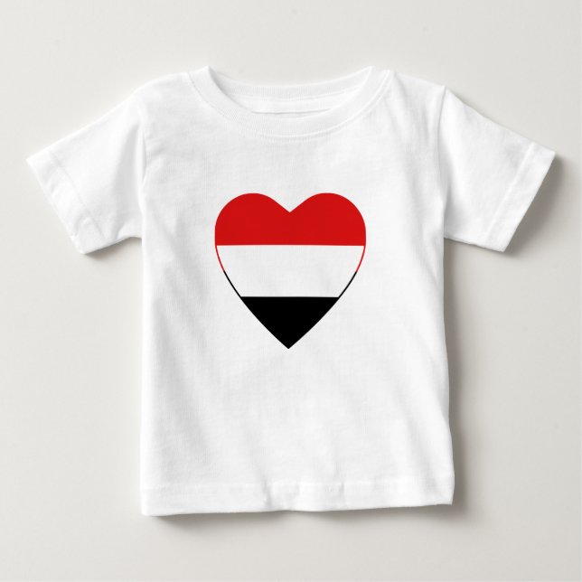 Jemen Flag Herz T - Shirt (Vorderseite)