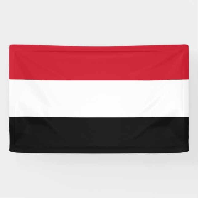 Jemen-Flagge Banner (Horizontal)