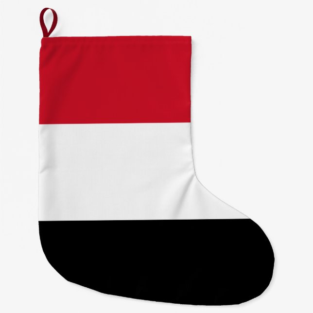 Jemen-Flagge Großer Weihnachtsstrumpf (Vorderseite)