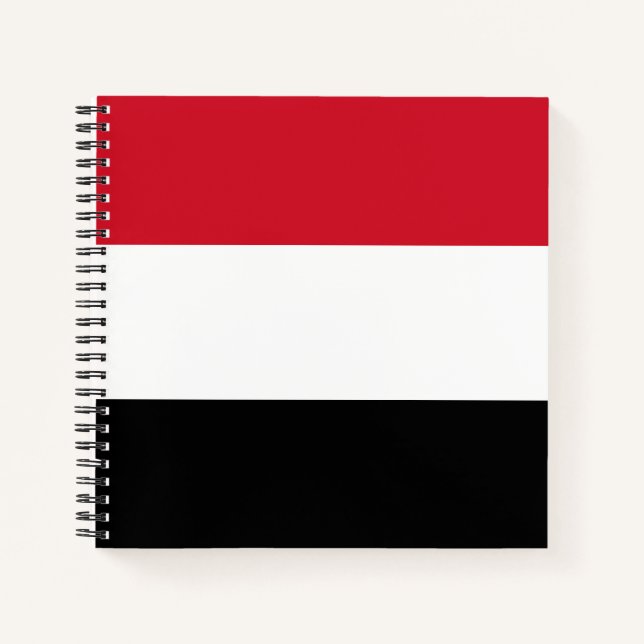 Jemen-Flagge Notizbuch (Vorderseite)
