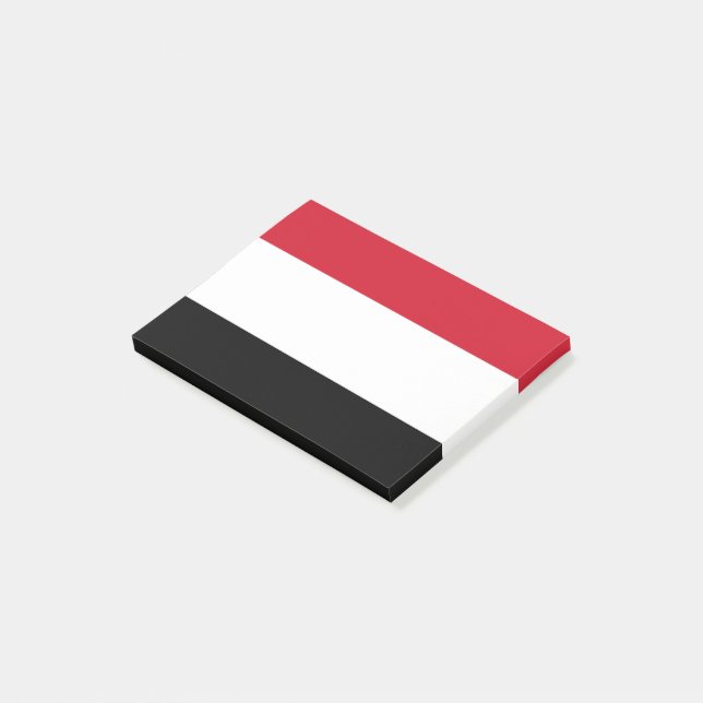 Jemen-Flagge Post-it Klebezettel (angewinkelt)
