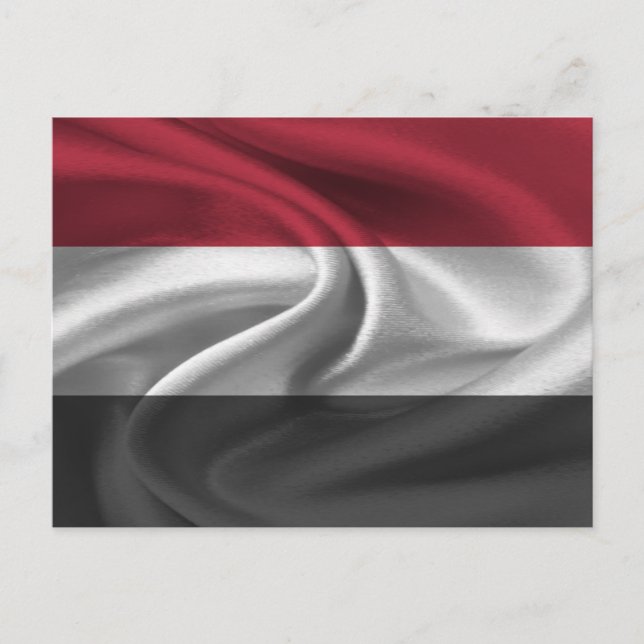 Jemen-Flagge Postkarte (Vorderseite)