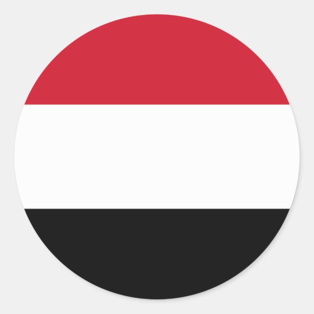 Jemen-Flagge Runder Aufkleber (Vorderseite)