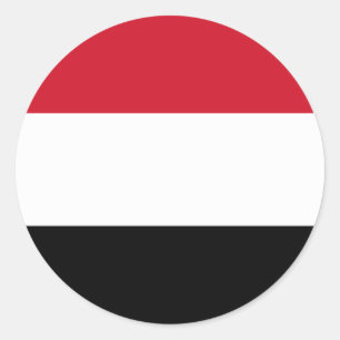Jemen-Flagge Runder Aufkleber