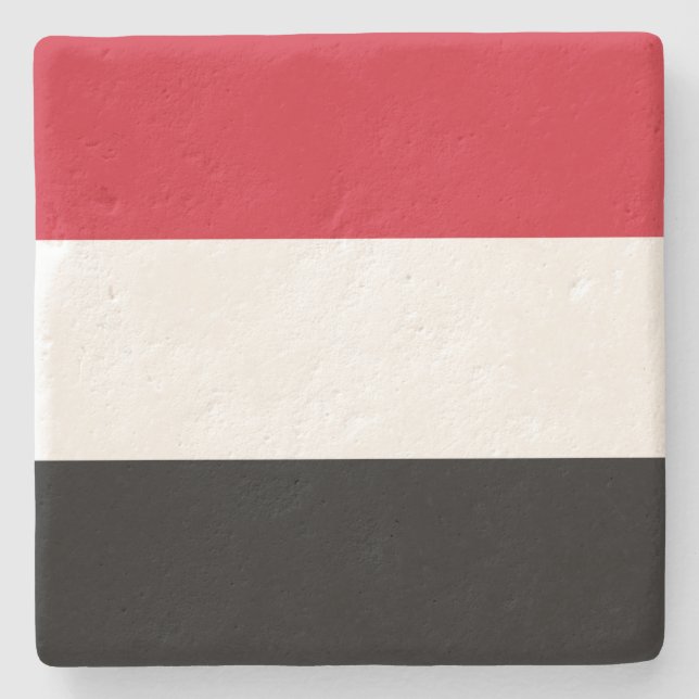 Jemen-Flagge Steinuntersetzer (Vorderseite)